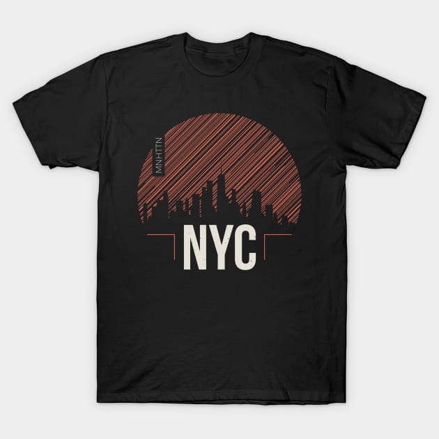 New york city- urban sun set T-Shirt by Frispa